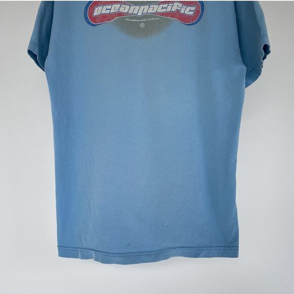 Vintage Y2K 90's Ocean Pacific Blue Logo Surf T-Shirt Sz L/XL Surfer Sport - Picture 6 of 9